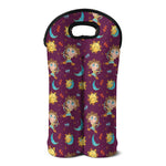 Cute Cartoon Sagittarius Pattern Print Double Neoprene Wine Tote