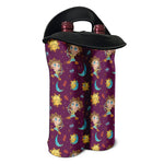 Cute Cartoon Sagittarius Pattern Print Double Neoprene Wine Tote