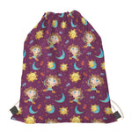 Cute Cartoon Sagittarius Pattern Print Drawstring Bag