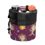 Cute Cartoon Sagittarius Pattern Print Drawstring Makeup Bag