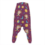 Cute Cartoon Sagittarius Pattern Print Hammer Pants