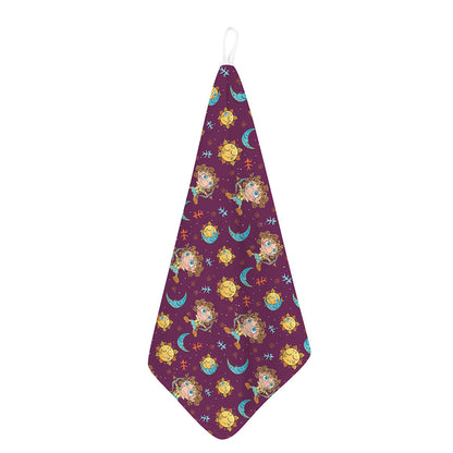 Cute Cartoon Sagittarius Pattern Print Hand Towel
