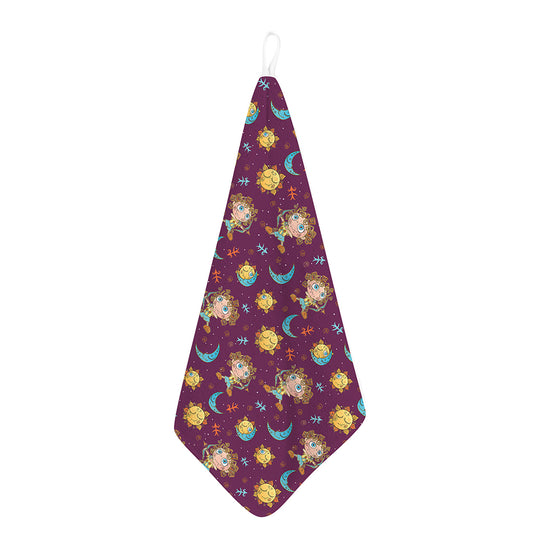 Cute Cartoon Sagittarius Pattern Print Hand Towel