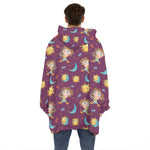 Cute Cartoon Sagittarius Pattern Print Hoodie Blanket