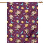 Cute Cartoon Sagittarius Pattern Print House Flag