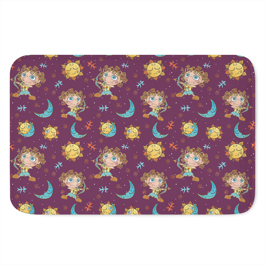 Cute Cartoon Sagittarius Pattern Print Indoor Door Mat