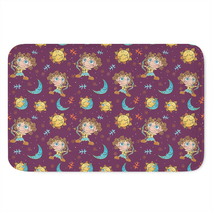 Cute Cartoon Sagittarius Pattern Print Indoor Door Mat