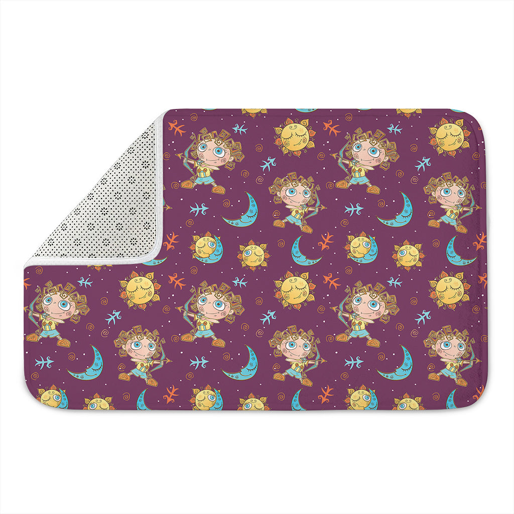 Cute Cartoon Sagittarius Pattern Print Indoor Door Mat