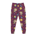 Cute Cartoon Sagittarius Pattern Print Jogger Pants