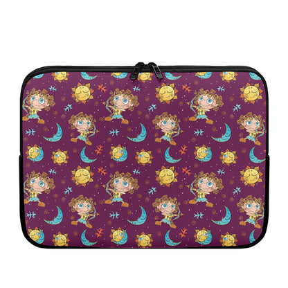Cute Cartoon Sagittarius Pattern Print Laptop Sleeve