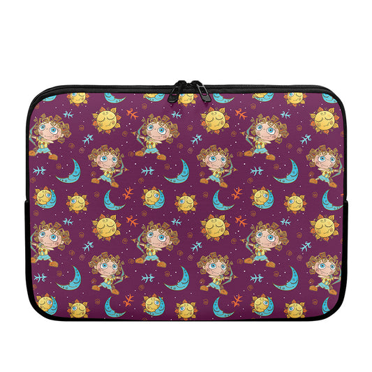Cute Cartoon Sagittarius Pattern Print Laptop Sleeve