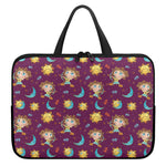 Cute Cartoon Sagittarius Pattern Print Laptop Sleeve With Handle