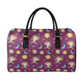 Cute Cartoon Sagittarius Pattern Print Leather Duffel Bag