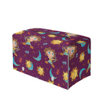 Cute Cartoon Sagittarius Pattern Print Leather Tissue Box Cover