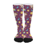 Cute Cartoon Sagittarius Pattern Print Long Socks