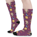 Cute Cartoon Sagittarius Pattern Print Long Socks