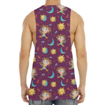Cute Cartoon Sagittarius Pattern Print Men's Muscle Tank Top