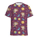 Cute Cartoon Sagittarius Pattern Print Men's Sports T-Shirt