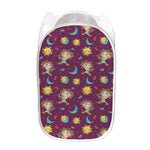 Cute Cartoon Sagittarius Pattern Print Mesh Laundry Hamper