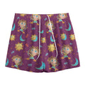 Cute Cartoon Sagittarius Pattern Print Mesh Shorts