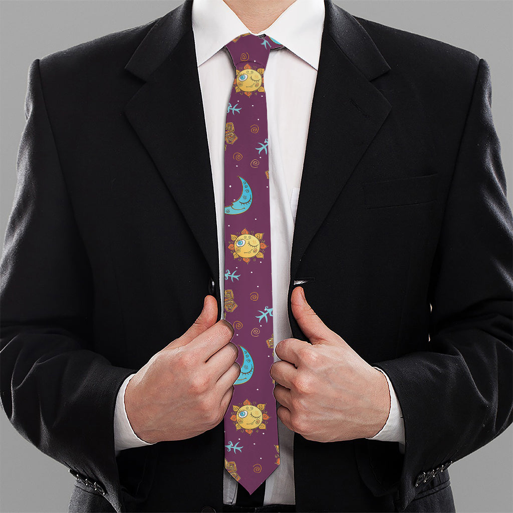 Cute Cartoon Sagittarius Pattern Print Necktie