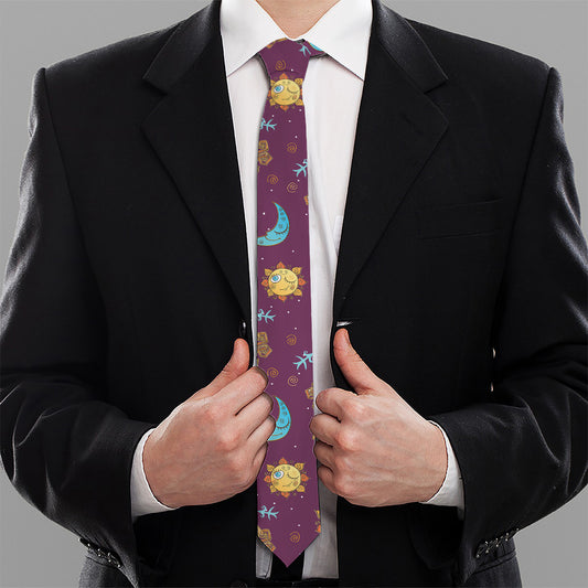 Cute Cartoon Sagittarius Pattern Print Necktie