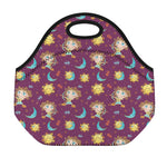 Cute Cartoon Sagittarius Pattern Print Neoprene Lunch Bag