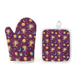 Cute Cartoon Sagittarius Pattern Print Oven Mitt And Pot Holder Set