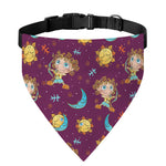 Cute Cartoon Sagittarius Pattern Print Over The Collar Dog Bandana