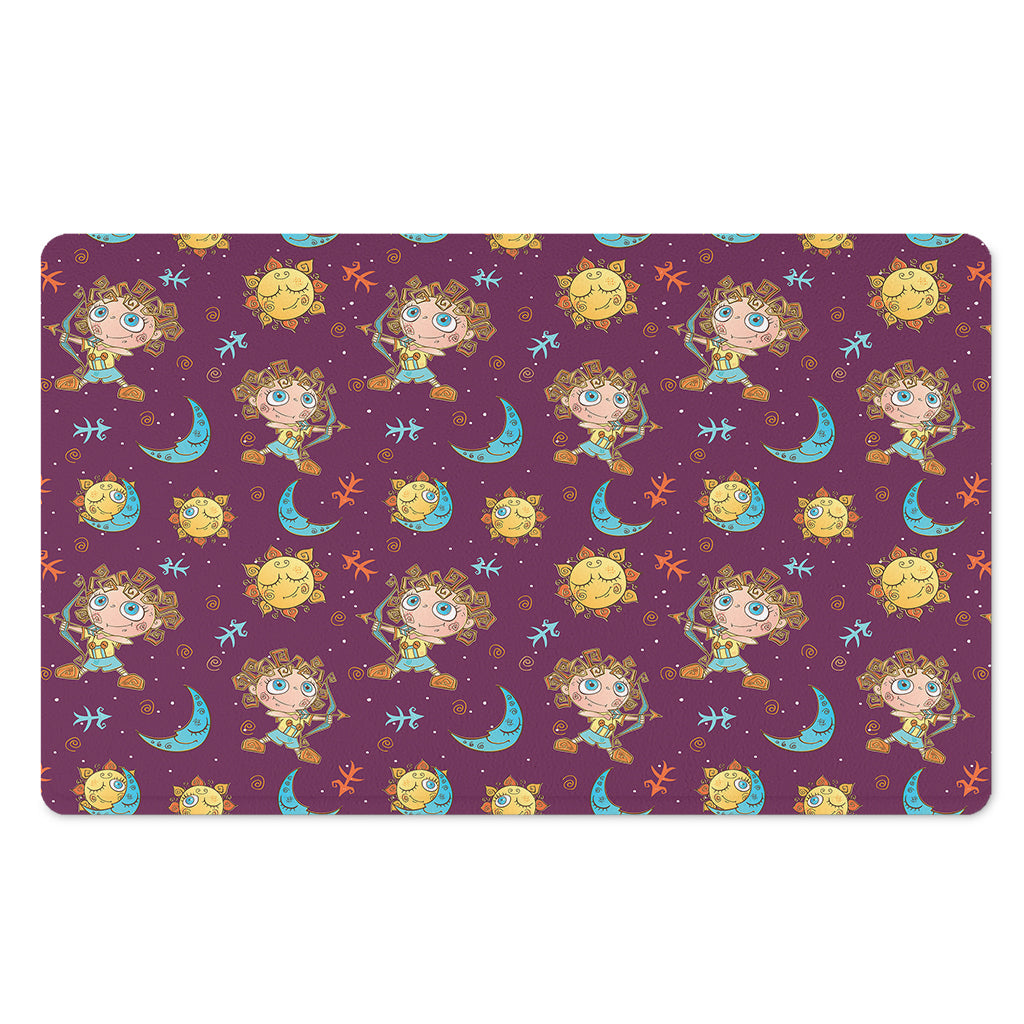 Cute Cartoon Sagittarius Pattern Print Polyester Doormat