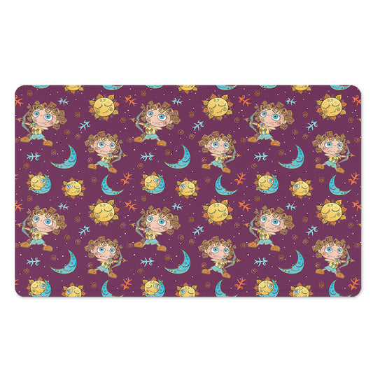 Cute Cartoon Sagittarius Pattern Print Polyester Doormat