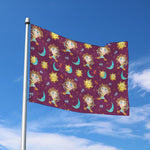 Cute Cartoon Sagittarius Pattern Print Polyester Flag