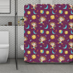 Cute Cartoon Sagittarius Pattern Print Polyester Shower Curtain