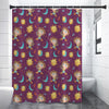 Cute Cartoon Sagittarius Pattern Print Premium Shower Curtain