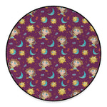 Cute Cartoon Sagittarius Pattern Print Round Floor Mat