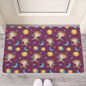 Cute Cartoon Sagittarius Pattern Print Rubber Doormat