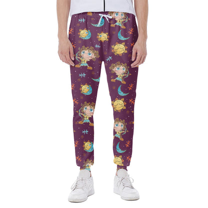 Cute Cartoon Sagittarius Pattern Print Scuba Joggers