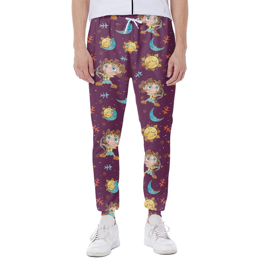 Cute Cartoon Sagittarius Pattern Print Scuba Joggers