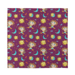 Cute Cartoon Sagittarius Pattern Print Silk Bandana