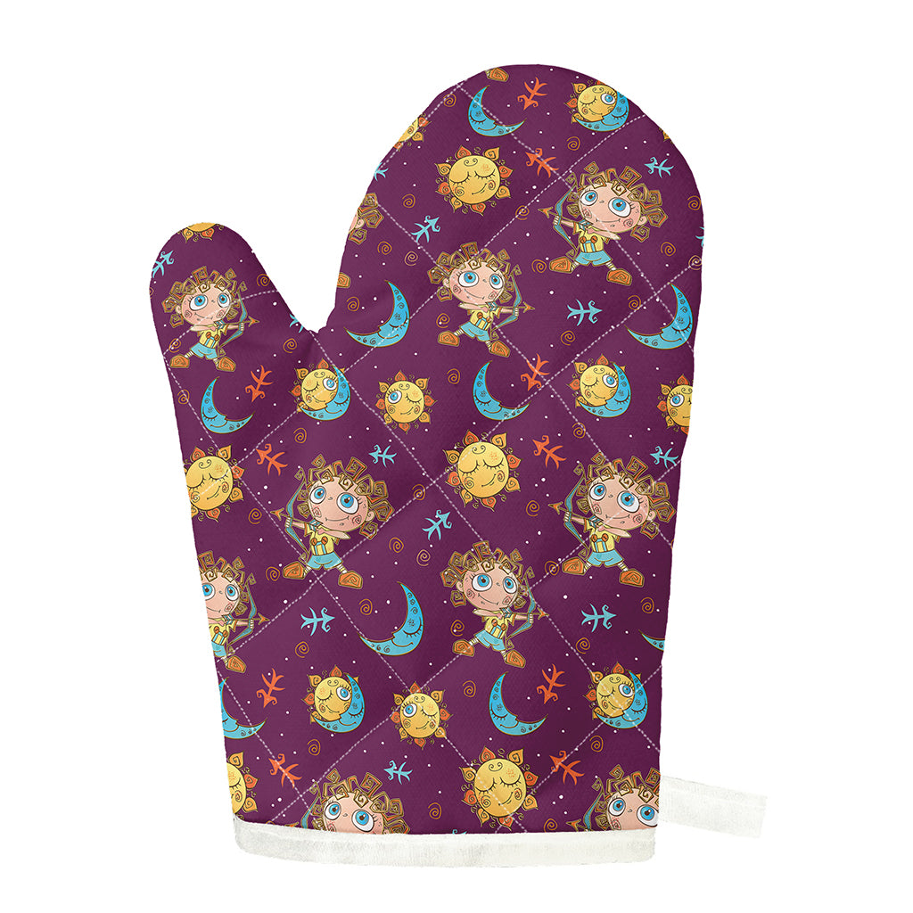 Cute Cartoon Sagittarius Pattern Print Single Oven Mitt