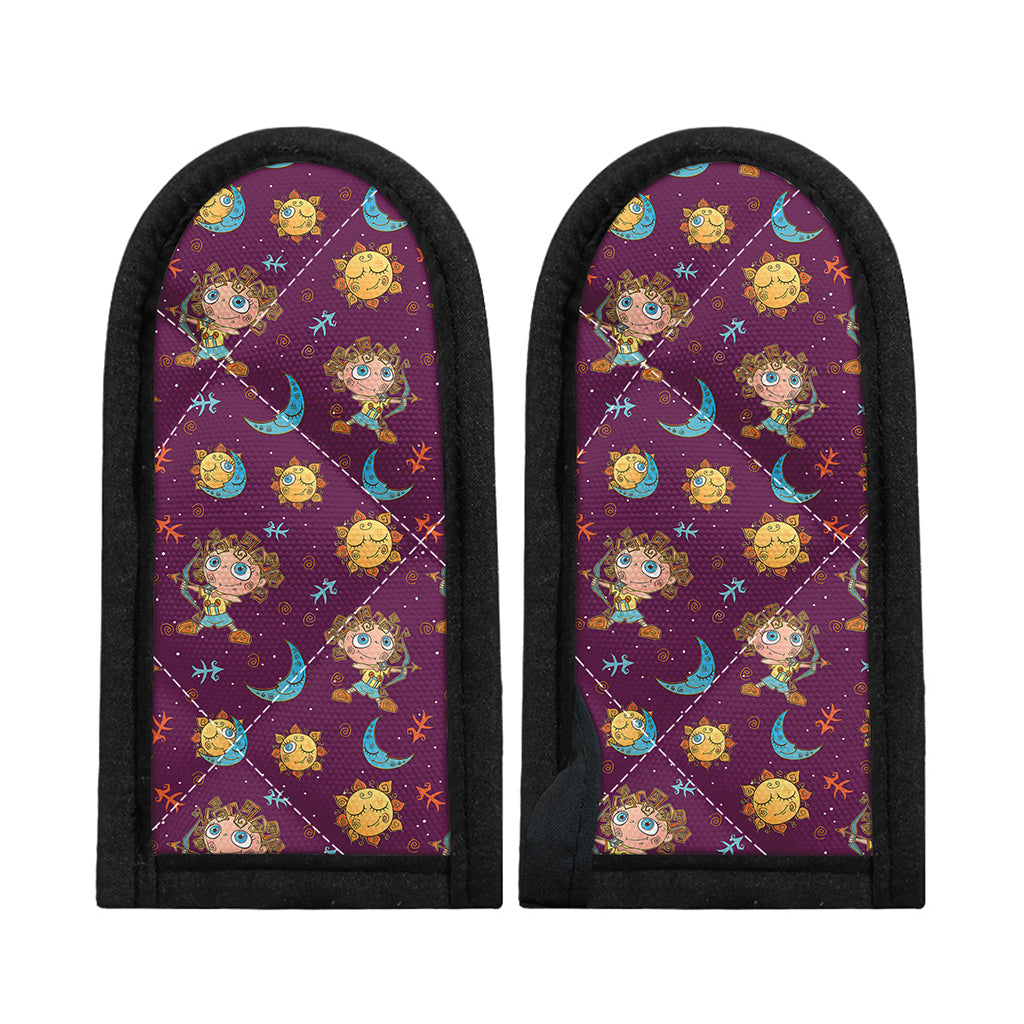 Cute Cartoon Sagittarius Pattern Print Skillet Handle Cover