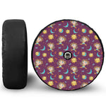 Cute Cartoon Sagittarius Pattern Print Tire Cover With Camera Hole