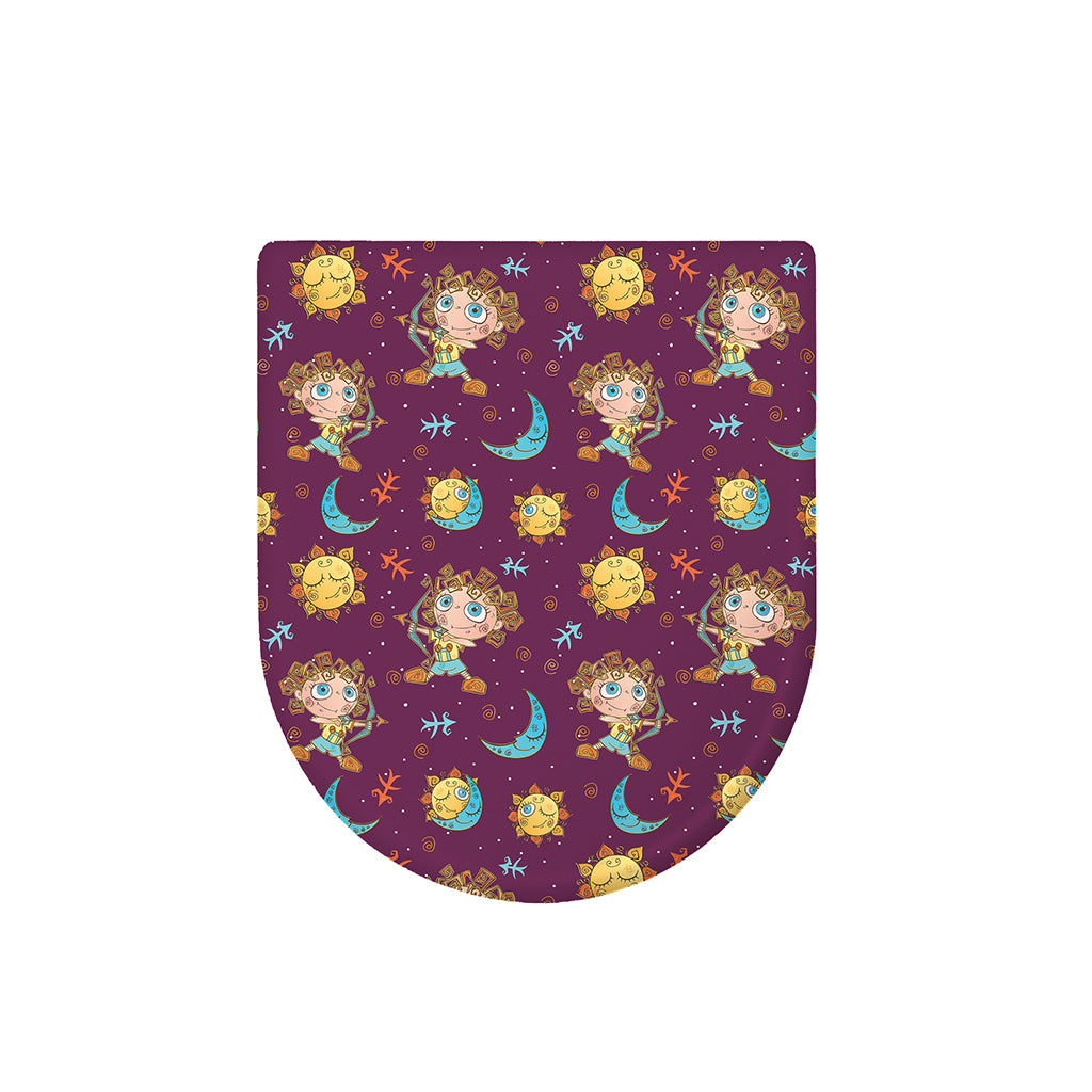 Cute Cartoon Sagittarius Pattern Print Toilet Lid Cover