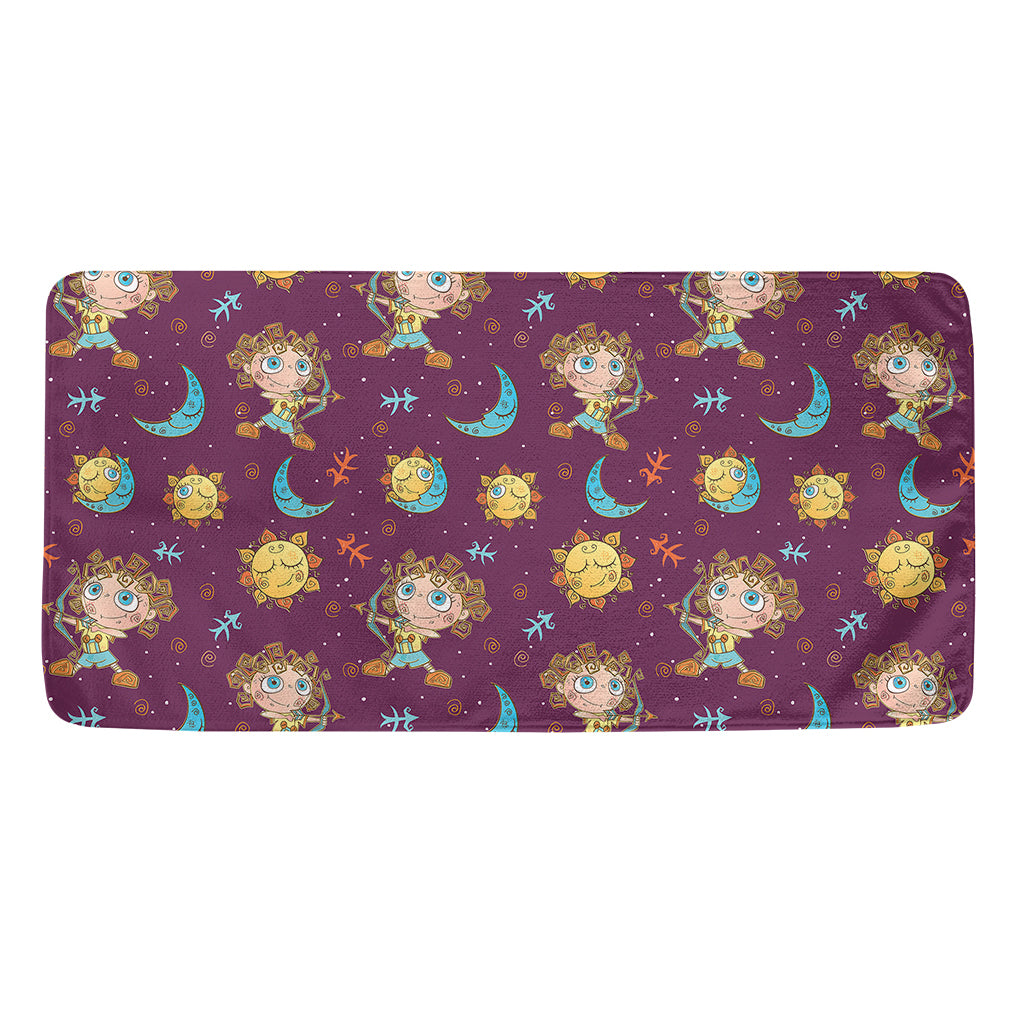 Cute Cartoon Sagittarius Pattern Print Towel