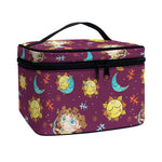 Cute Cartoon Sagittarius Pattern Print Travel Makeup Bag