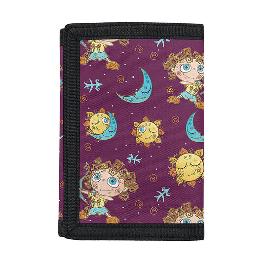 Cute Cartoon Sagittarius Pattern Print Trifold Wallet