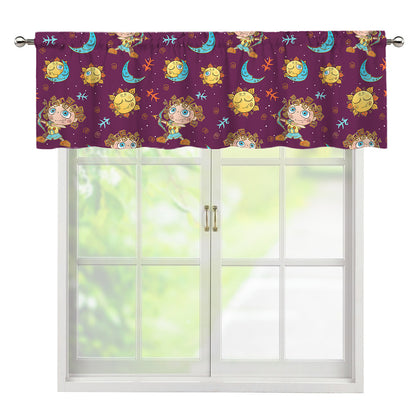 Cute Cartoon Sagittarius Pattern Print Window Valance