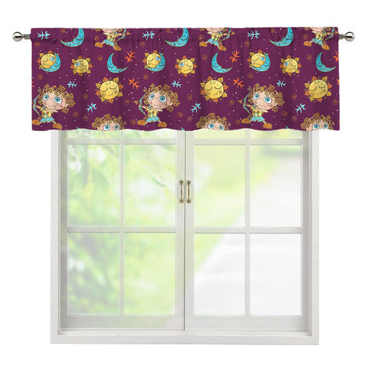 Cute Cartoon Sagittarius Pattern Print Window Valance