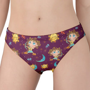 Cute Cartoon Sagittarius Pattern Print Women's Panties