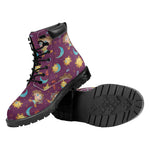 Cute Cartoon Sagittarius Pattern Print Work Boots